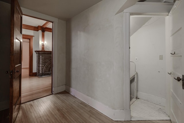 hall featuring light hardwood / wood-style floors