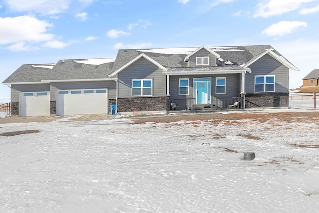 view of front of home featuring a garage