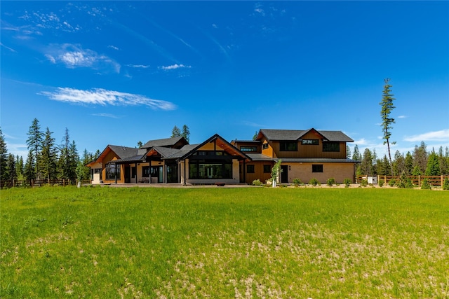 3900 Foothill Rd, Kalispell, MT 59901 - rear view of property with board and batten siding