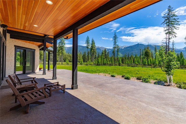 3900 Foothill Rd, Kalispell, MT 59901 - view of patio featuring a mountain view