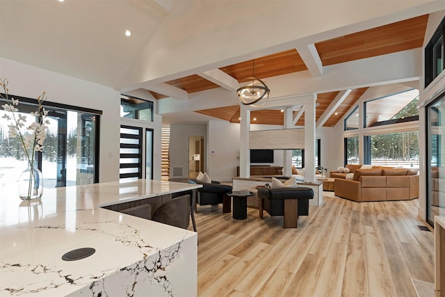 3900 Foothill Rd, Kalispell, MT 59901 - living area featuring healthy amount of natural light, light wood-style floors, and recessed lighting
