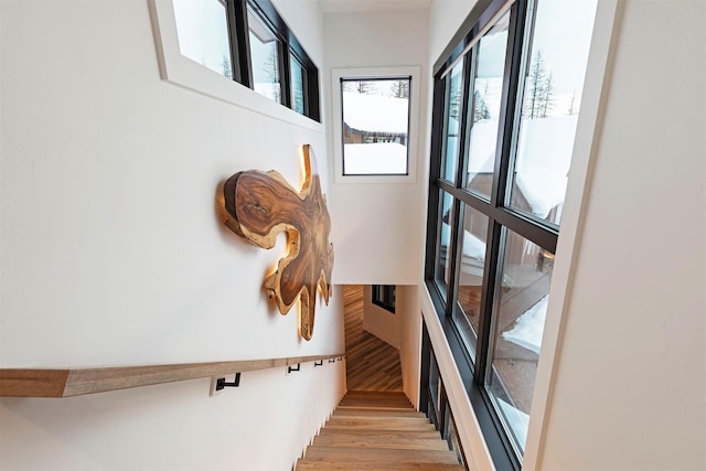 3900 Foothill Rd, Kalispell, MT 59901 - staircase with wood finished floors