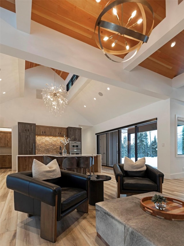 3900 Foothill Rd, Kalispell, MT 59901 - building lobby featuring beam ceiling, recessed lighting, and high vaulted ceiling