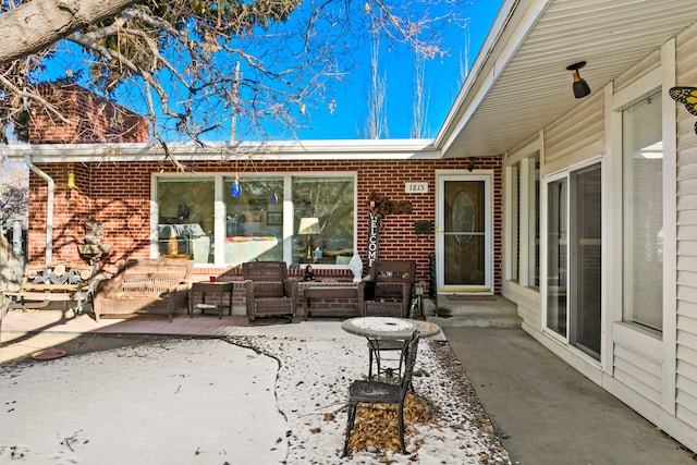 view of patio featuring an outdoor hangout area