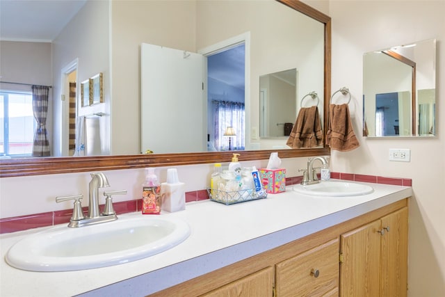 bathroom featuring vanity and a wealth of natural light