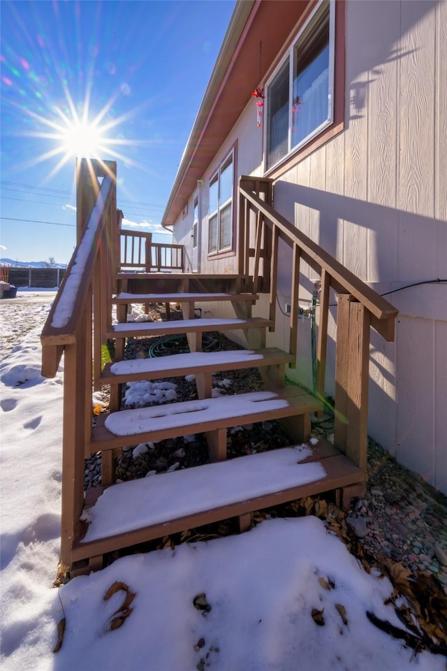 view of stairway