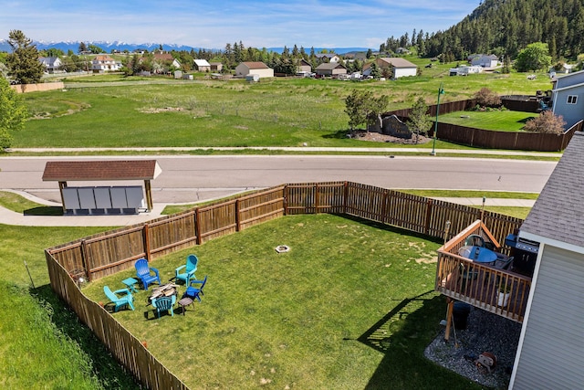 105 Lupine Dr, Kalispell, MT 59901 - fenced backyard featuring a mountain view