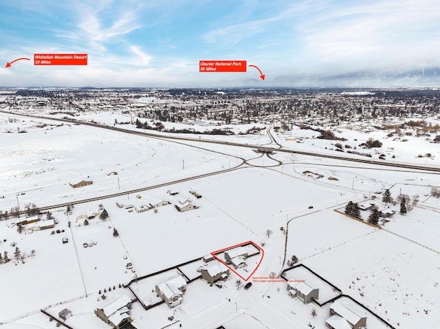 105 Lupine Dr, Kalispell, MT 59901 - view of snowy aerial view