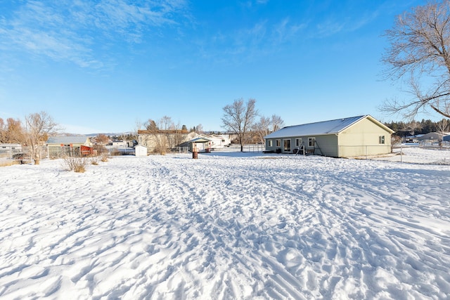 view of snowy yard