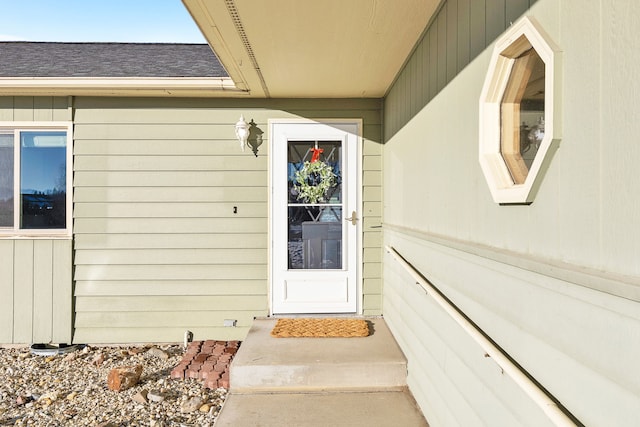 view of doorway to property