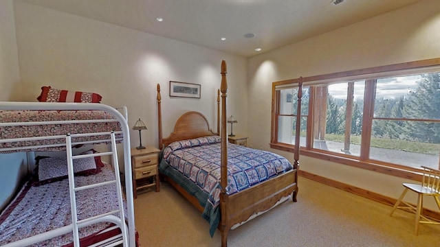 view of carpeted bedroom