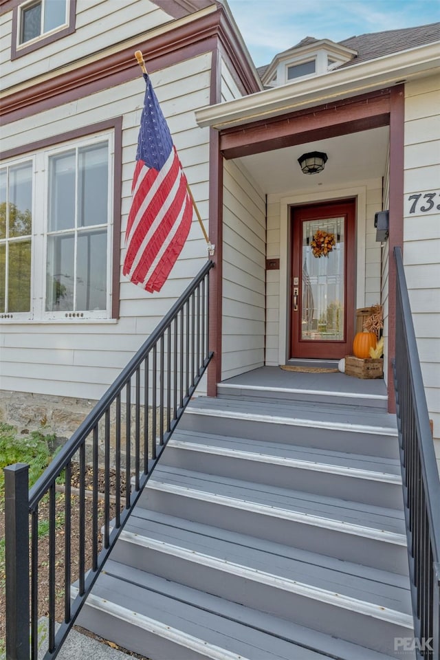 view of exterior entry