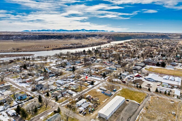 aerial view featuring a mountain view