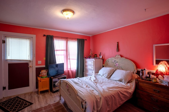 bedroom featuring hardwood / wood-style floors