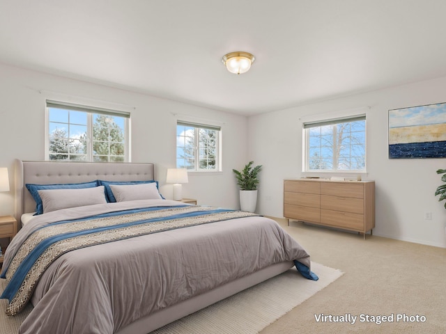 view of carpeted bedroom