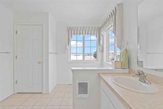 bathroom featuring vanity and tile patterned floors