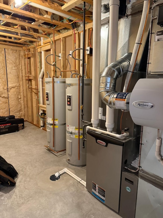 utilities featuring secured water heater and water heater