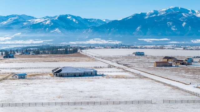 mountain view with a rural view