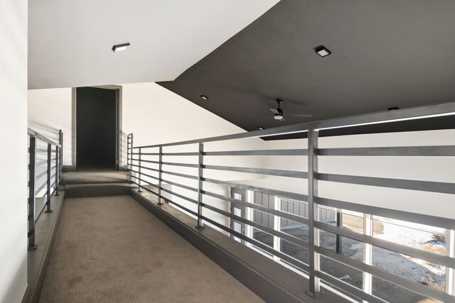 2986 Sunset Ranch Ln, Stevensville, MT 59870 - hallway featuring dark carpet