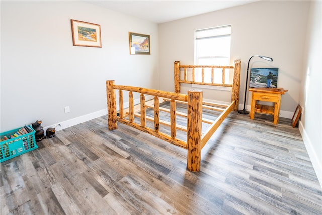 bedroom featuring hardwood / wood-style flooring