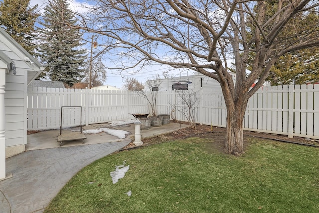 view of yard featuring a patio