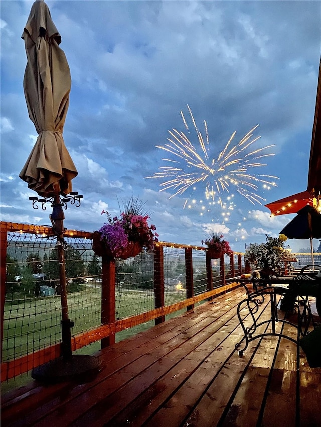 view of wooden deck