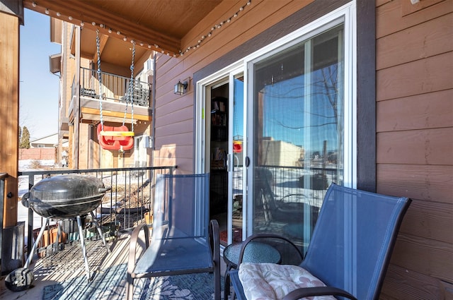 balcony featuring grilling area