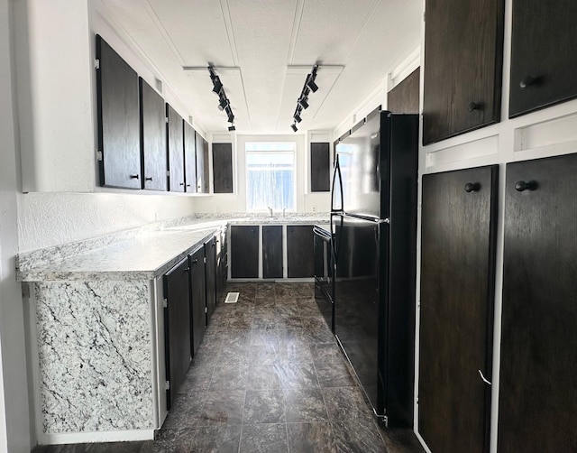 kitchen with black appliances