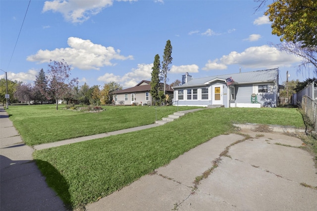 ranch-style house with a front yard