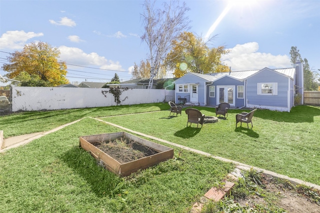 exterior space featuring a fire pit