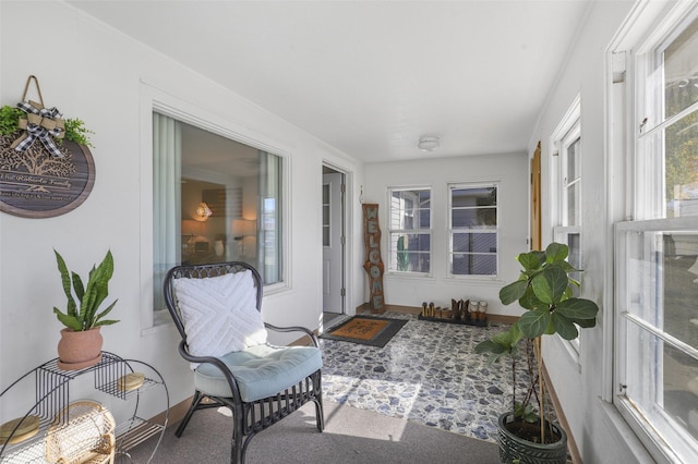 sunroom with plenty of natural light