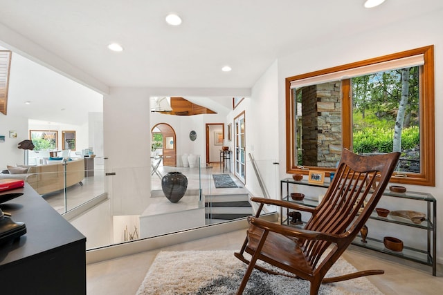 sitting room with a wealth of natural light