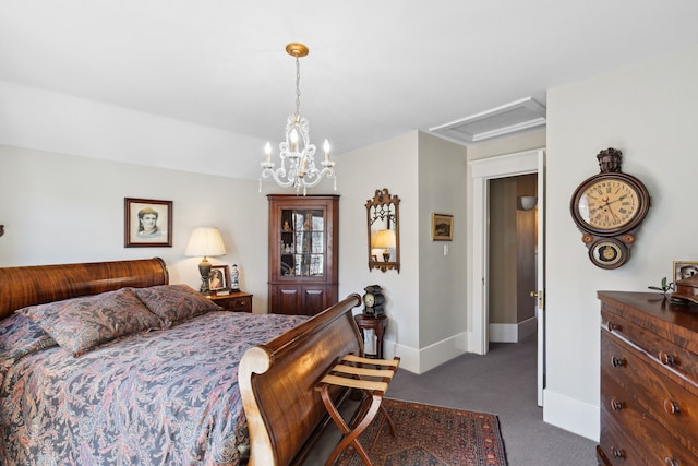 view of carpeted bedroom