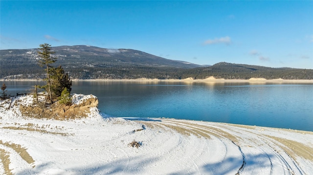 property view of water featuring a mountain view