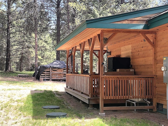 192 Crystal Lakes Dr, Eureka, MT 59917 - view of wooden terrace