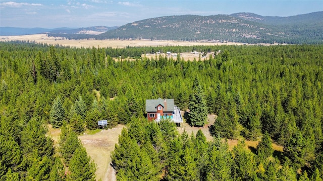 bird's eye view featuring a mountain view