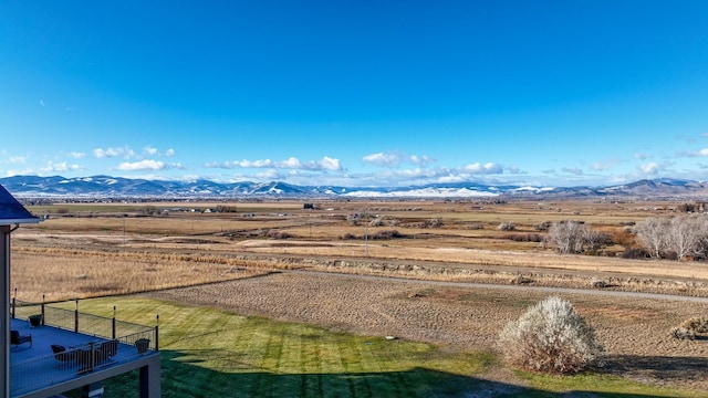 mountain view with a rural view