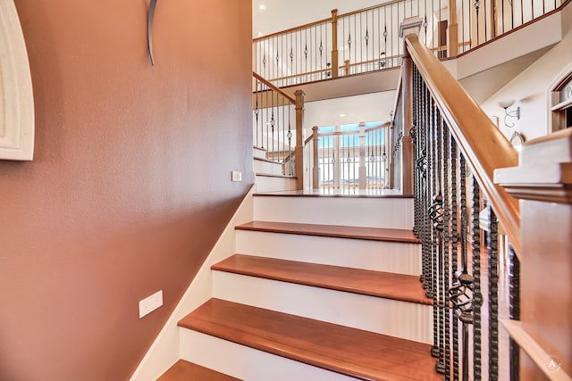 4428 Fox View Loop, Helena, MT 59602 - stairs featuring a towering ceiling