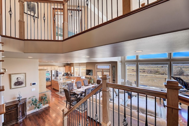 4428 Fox View Loop, Helena, MT 59602 - staircase featuring wood finished floors and plenty of natural light