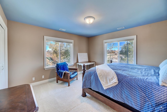 view of carpeted bedroom