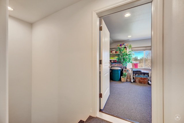 4428 Fox View Loop, Helena, MT 59602 - corridor with carpet floors, recessed lighting, and vaulted ceiling