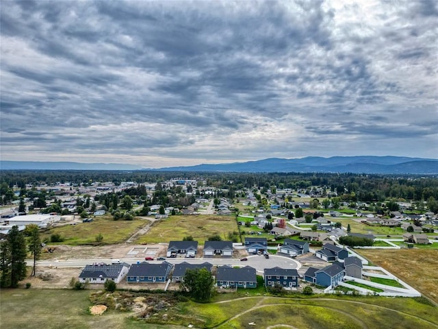 aerial view featuring a mountain view