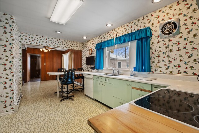 clothes washing area with separate washer and dryer and plenty of natural light