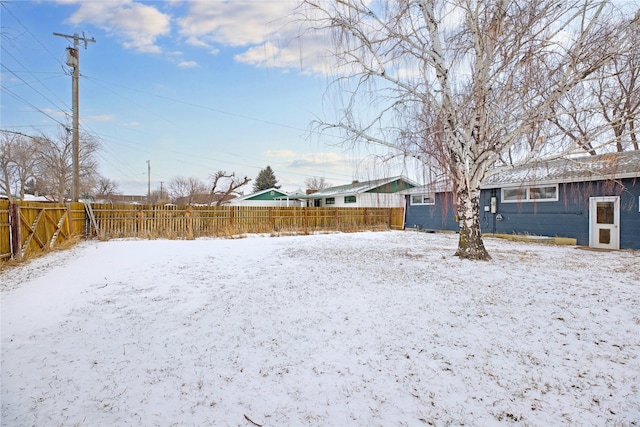 view of snowy yard