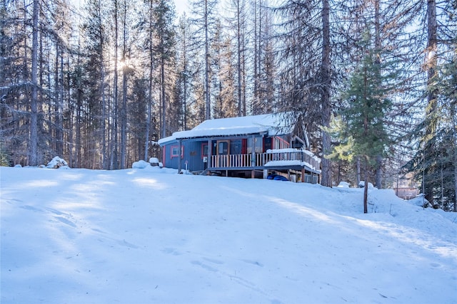 exterior space with a wooden deck