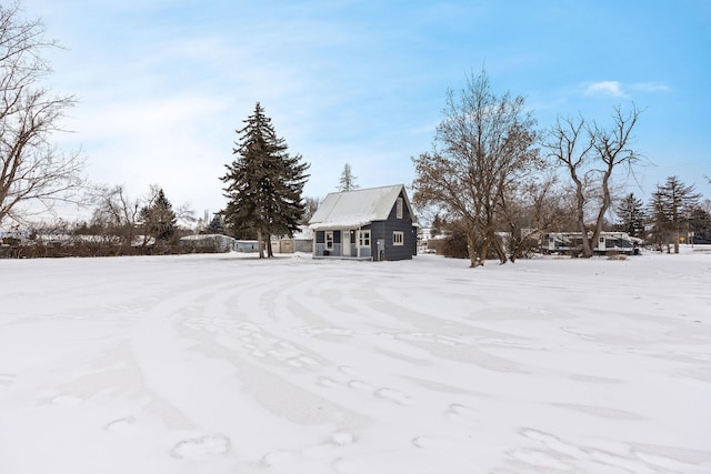 view of snowy yard