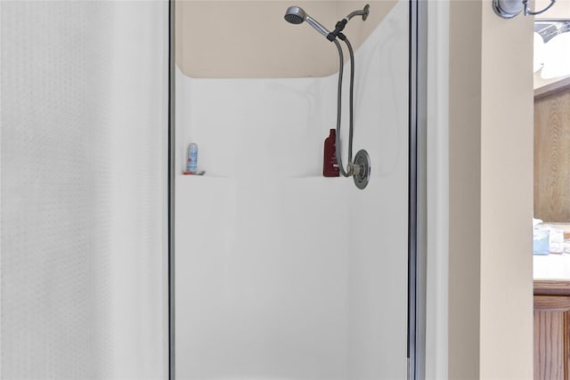 interior details with walk in shower