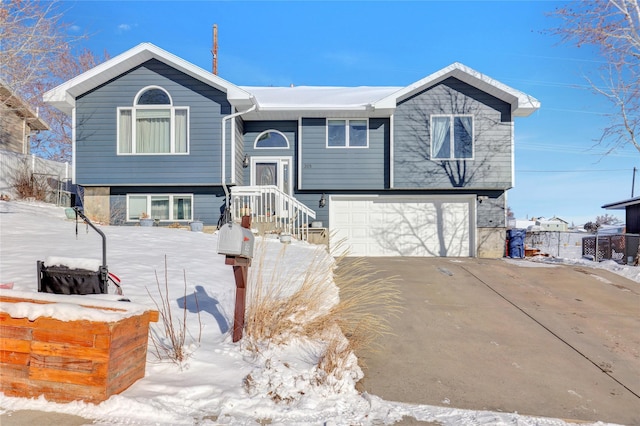 split foyer home with a garage