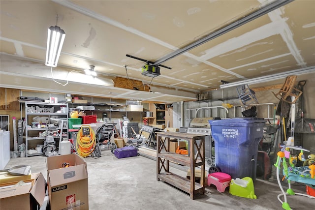 garage featuring a garage door opener