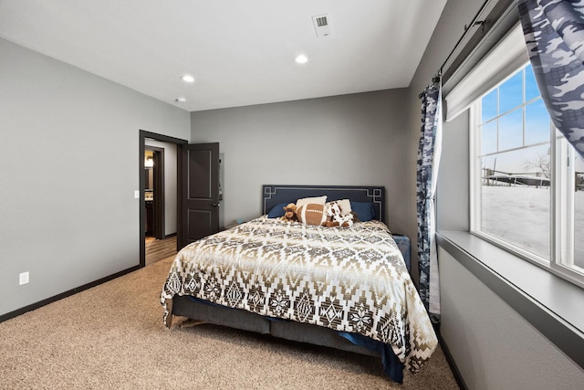 view of carpeted bedroom